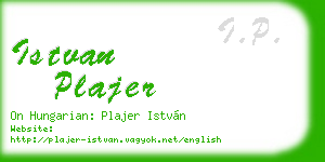 istvan plajer business card